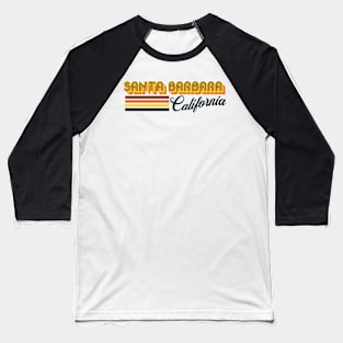 Santa Barbara California Retro-Style Baseball T-Shirt